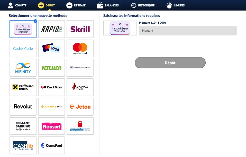 Viggoslots méthodes de dépôt